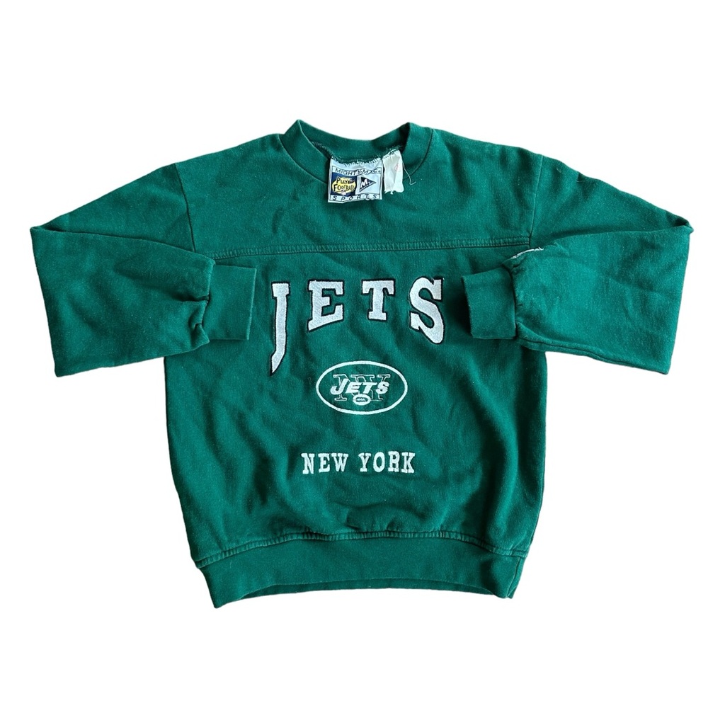 Vintage 90s Mighty Mac NFL NY Jets Crewneck Sweatshirt YOUTH UNISEX MEDIUM
